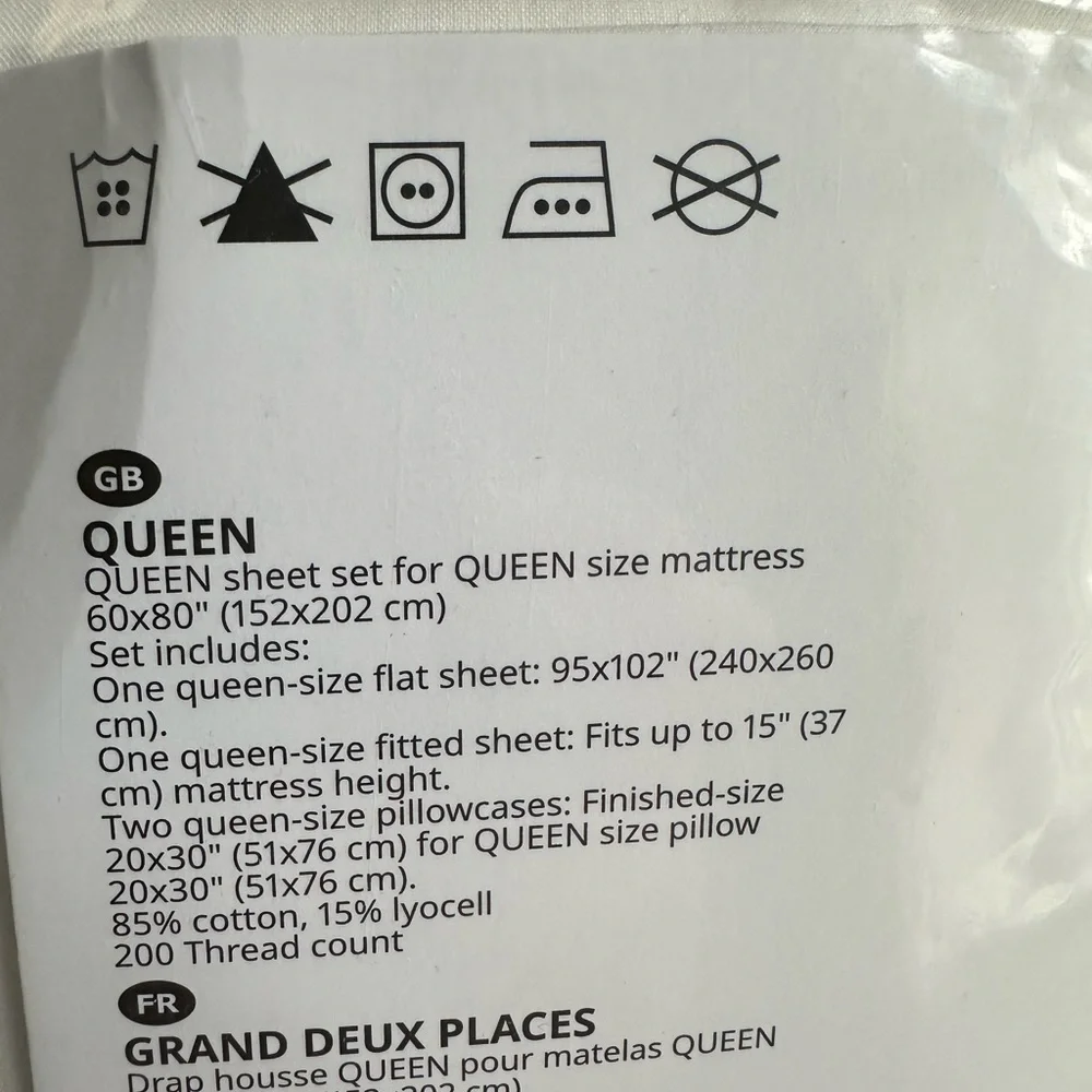NWT IKEA ULLVIDE 4 piece Full size sheet set